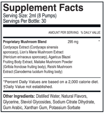 Purality Health Lion’s Mane Complex Supplement facts